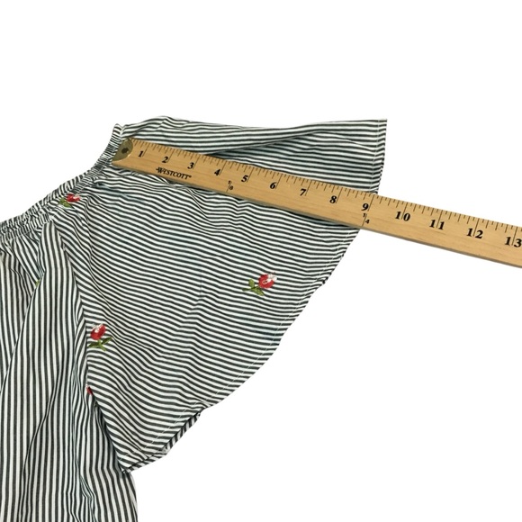 Roommates Striped Floral Lace Up Top Blouse - Women’s 1X NWT - Picture 7 of 15